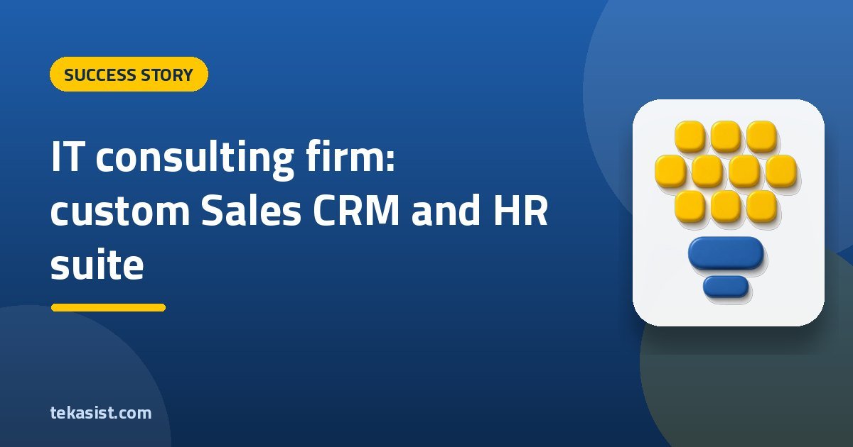 IT consulting firm: a custom Sales CRM and HR suite