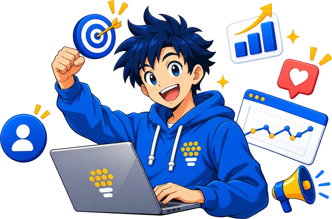 TekAsist mascot celebrating growing charts, audience and campaign results