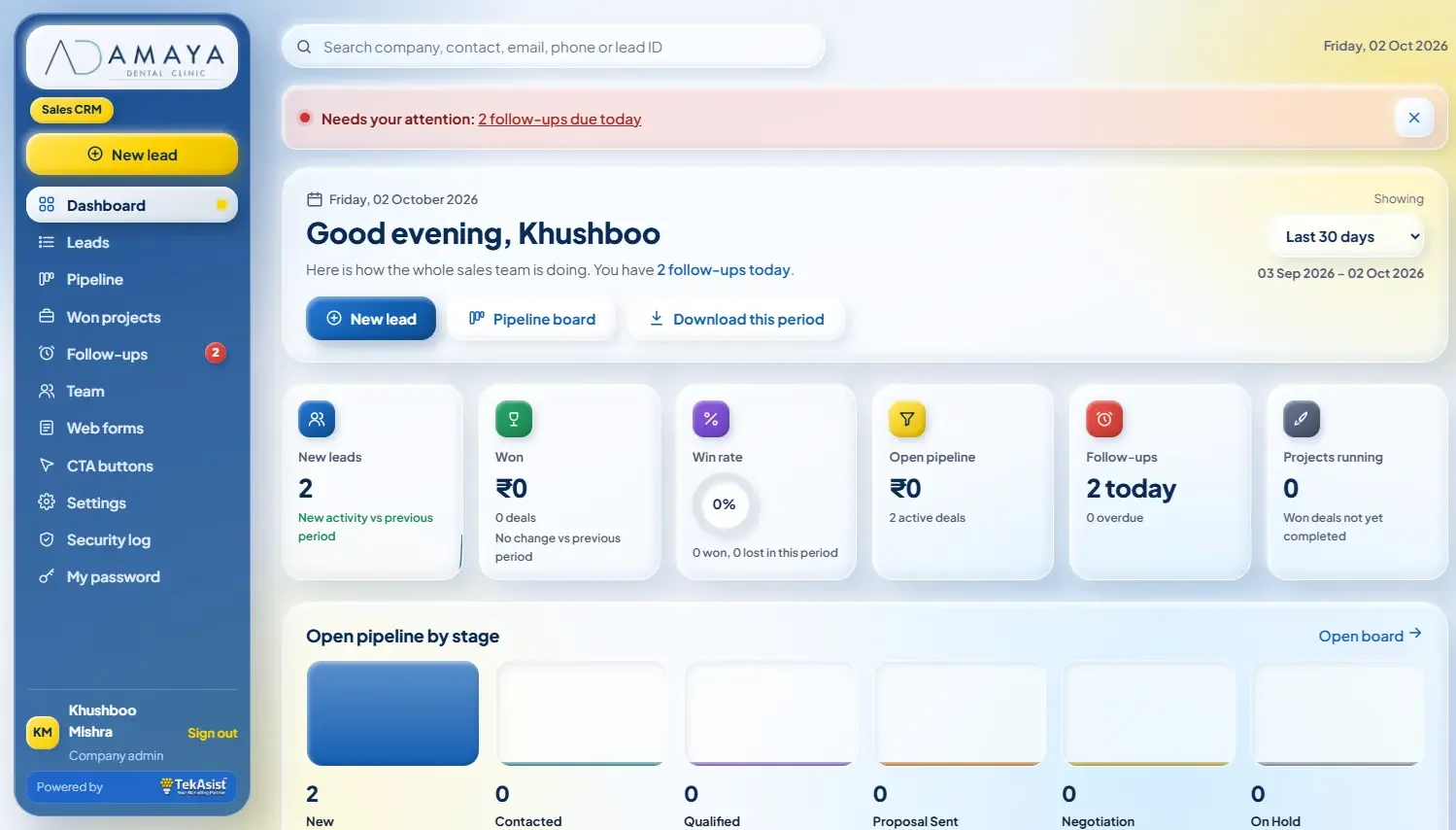 Tekasist sales crm
